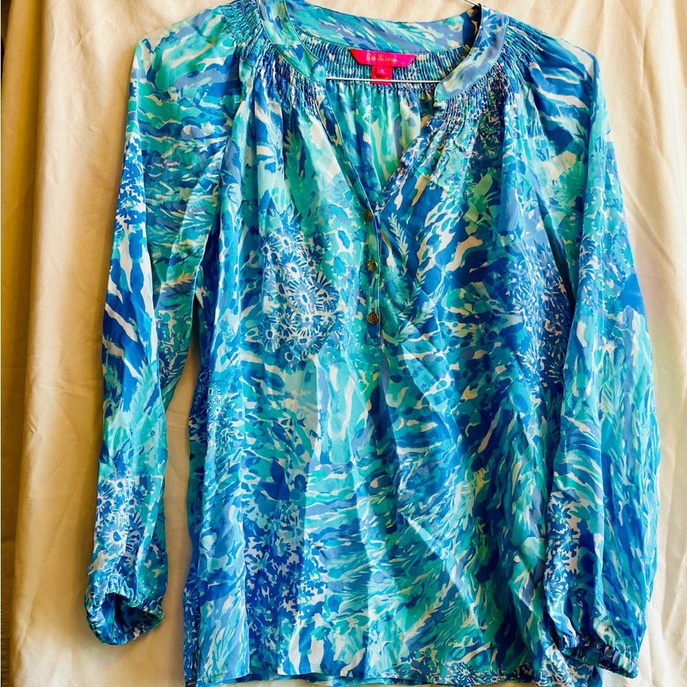 Lilly Pulitzer silk blouse size small